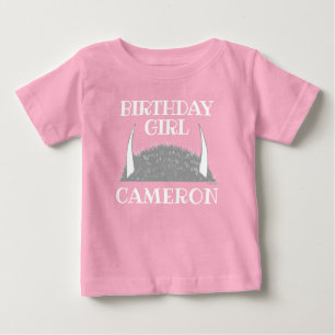 T-shirt Pour Bébé Où Les Choses Sauvages   Fille d'anniversaire