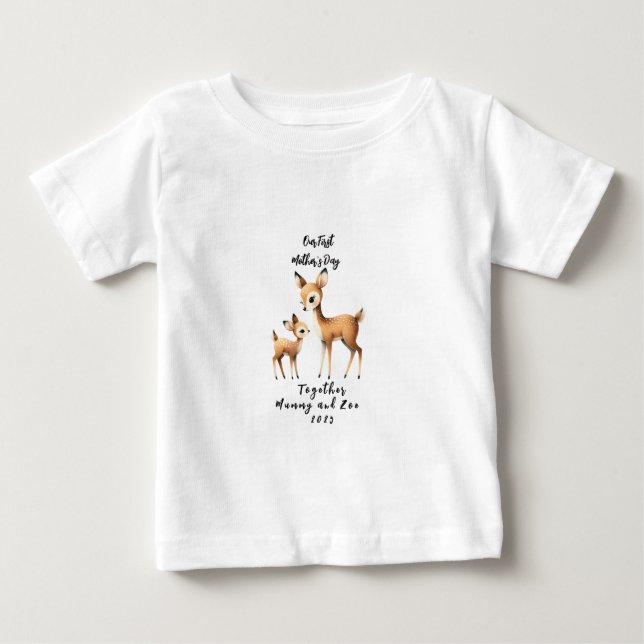 T-shirt Pour Bébé Our First Mother's Day Together (Devant)
