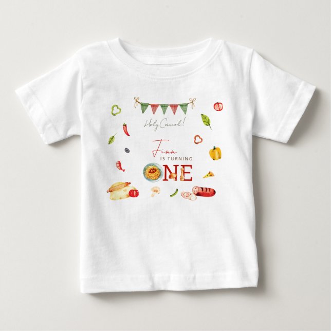 T-shirt Pour Bébé Our Little Meatball 1st Birthday (Devant)