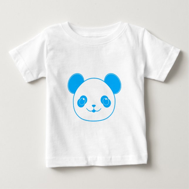 T-shirt Pour Bébé Ours bleu Kawaii Panda (Devant)