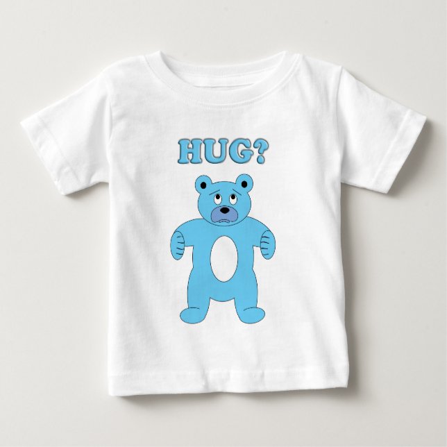T-shirt Pour Bébé Ours Bleu Triste - Grosse gueule ? (Devant)