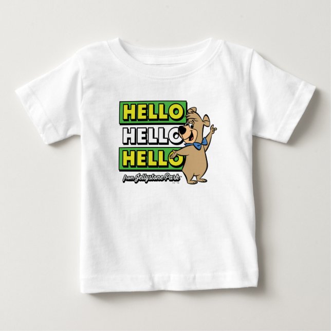 T-shirt Pour Bébé Ours Boo Boo Bonjour Bonjour Bonjour De Jellystone (Devant)