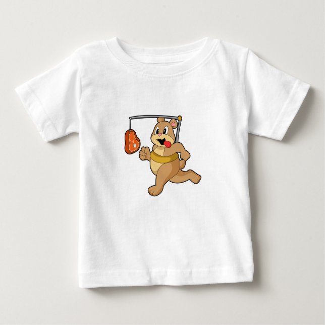 T-shirt Pour Bébé Ours comme coureur (Devant)