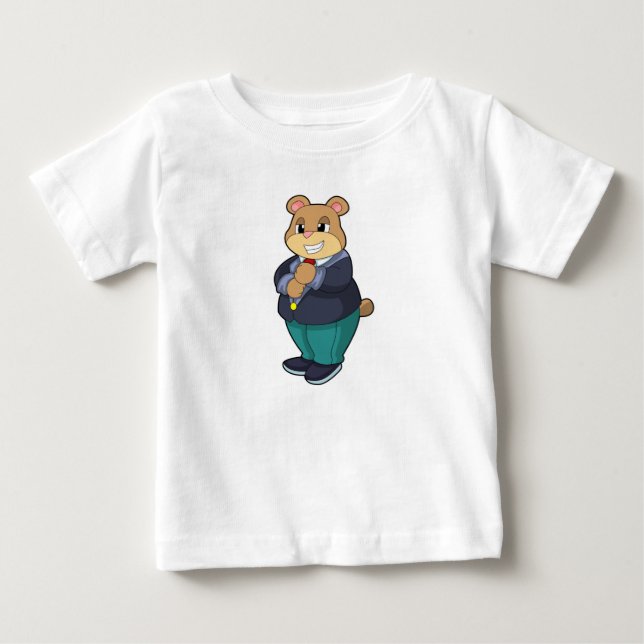 T-shirt Pour Bébé Ours comme marié en costume (Devant)