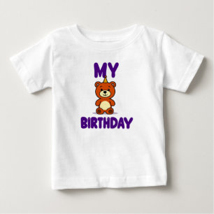 T-shirt Pour Bébé Ours d'anniversaire