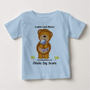 T-shirt Pour Bébé Ours de soin de Cranio - cicatrices de fouille de