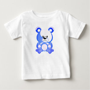 T-shirt Pour Bébé Ours en peluche bleu, peluche, dessin