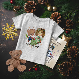 T-shirt Pour Bébé Ours en peluche et une fille insupportable