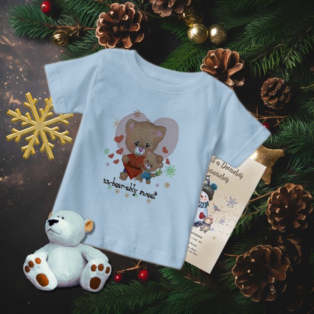 T-shirt Pour Bébé Ours en peluche incroyablement doux  (Unbearably Sweet Teddy Bear Baby T-Shirt)
