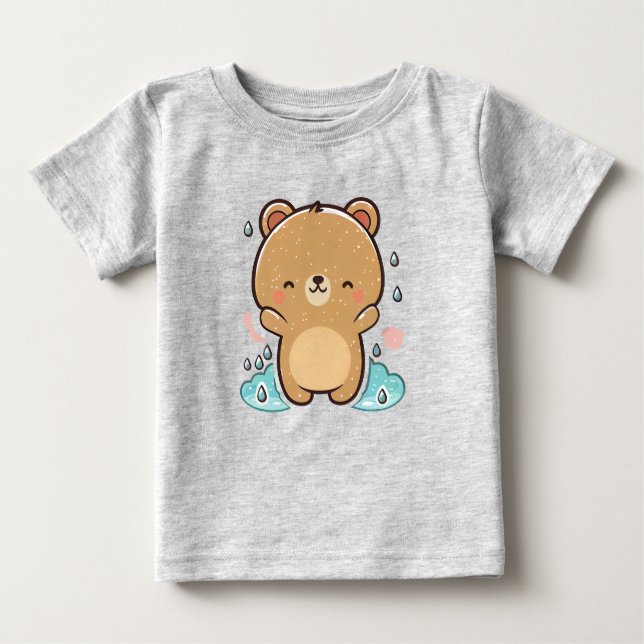 T-shirt Pour Bébé ours kawaii mignon (Devant)