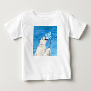 T-shirt Pour Bébé Ours polaire avec Marshmallow grillé
