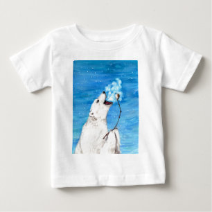 T-shirt Pour Bébé Ours polaire avec Marshmallow grillé