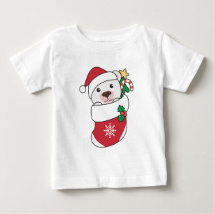 T-shirt Pour Bébé Ours polaire Noël Neige hiver Animaux Polaires