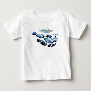 T-shirt Pour Bébé Ours polaire relaxant