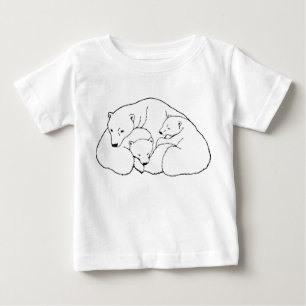 T-shirt Pour Bébé Ours Polaires Baby Chemise Polaire Ours Cubs Tee