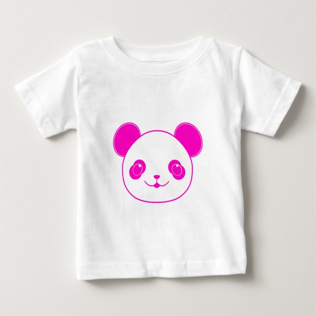 T-shirt Pour Bébé Ours rose Kawaii Panda (Devant)