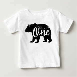 T-shirt Pour Bébé Ours sauvage Première fête d'anniversaire