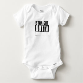 T-shirt Pour Bébé Outta droite "__________" pour bébé léger tee