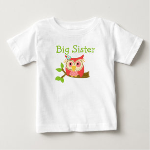 T-shirt Pour Bébé Owl Big Sister
