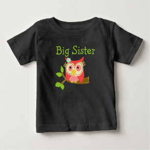 T-shirt Pour Bébé Owl Big Sister