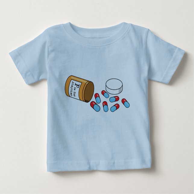 T-shirt Pour Bébé P a lieu pour des heures de récréation (Devant)
