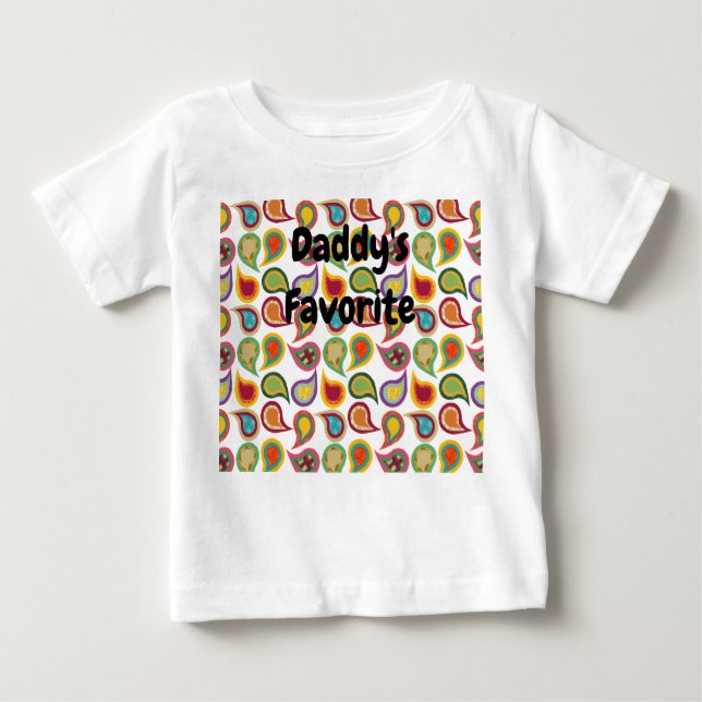 T-shirt Pour Bébé Paisleys atomiques (Devant)