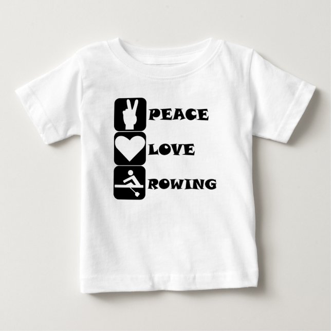 T-shirt Pour Bébé Paix Amour Rwing (Devant)