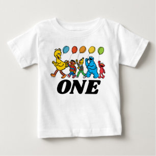 T-shirt Pour Bébé Pal de rue Sésame   1er ballons d'anniversaire
