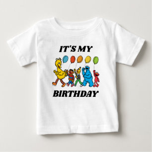 T-shirt Pour Bébé Pal de rue Sésame   C'est mon anniversaire