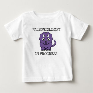 T-shirt Pour Bébé Paléontologue En Cours Tricératops Violets