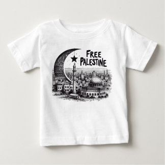 T-shirt Pour Bébé Palestine libre de l'aqsa