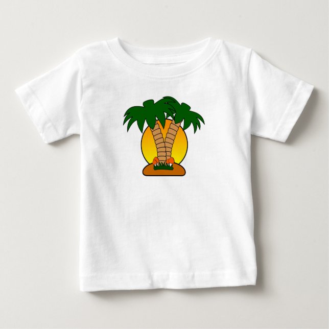 T-shirt Pour Bébé Palm Tree's (Devant)