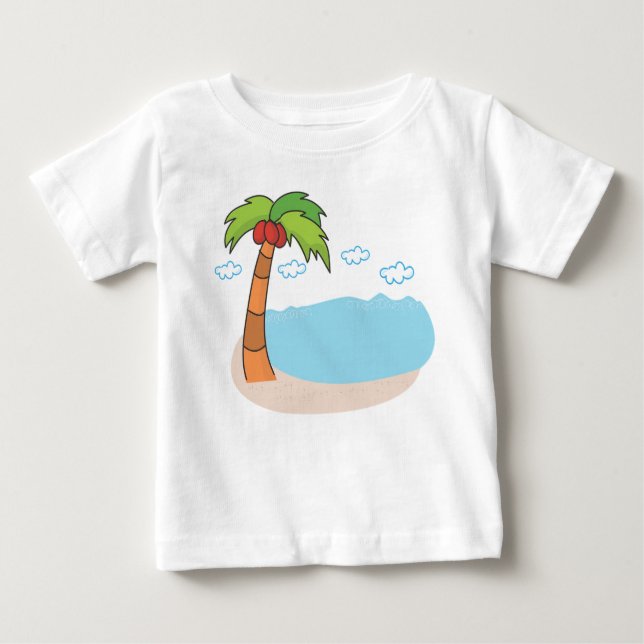 T-shirt Pour Bébé Palmiers (Devant)