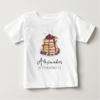 Pancakes aquarelle fête d'anniversaire