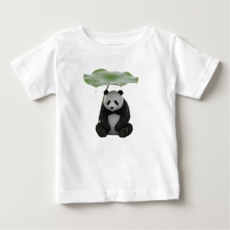 T-shirt Pour Bébé Panda 3D abrité sous une feuille de lotus