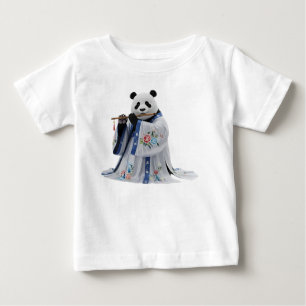 T-shirt Pour Bébé Panda 3D en Hanfu traditionnel chinois