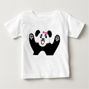 T-shirt Pour Bébé Panda adorable avec Bow rose