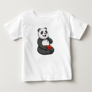 T-shirt Pour Bébé Panda avec Bowl Ramen
