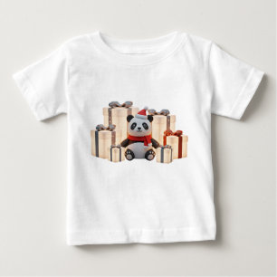 T-shirt Pour Bébé Panda Claymation de vacances avec chapeau de Père