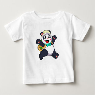 T-shirt Pour Bébé Panda comme étudiant