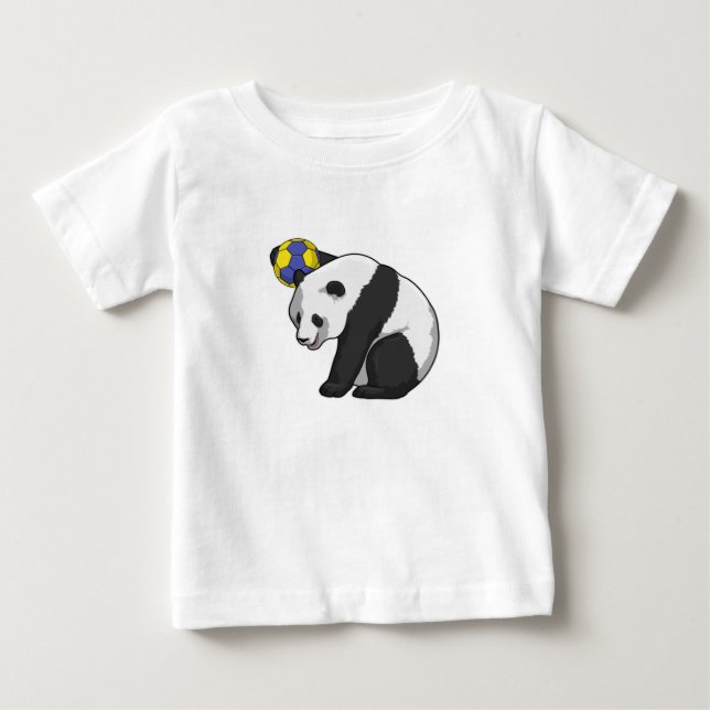 T-shirt Pour Bébé Panda dans les sports de handball (Devant)
