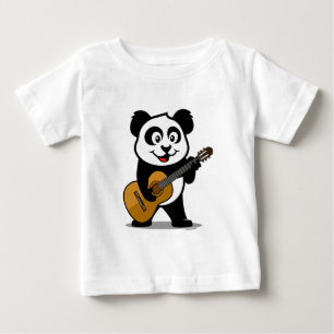 T-shirt Pour Bébé Panda de guitare