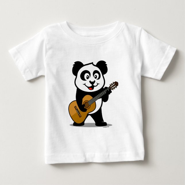 T-shirt Pour Bébé Panda de guitare (Devant)