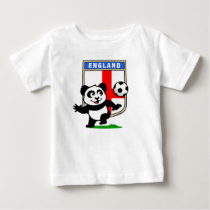 T-shirt Pour Bébé Panda du football de l'Angleterre (chemises