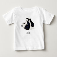 Panda et petit T-shirt bébé personnalisé