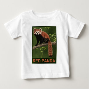 T-shirt Pour Bébé Panda rouge