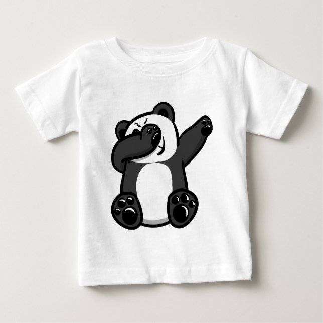T-shirt Pour Bébé Panda tamponnant d'animaux (Devant)