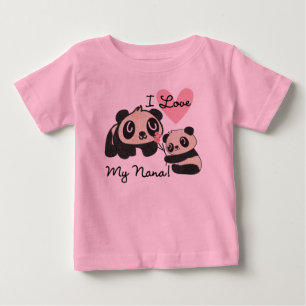 T-shirt Pour Bébé Pandas I Love My Nana Toddler Fleece Sweatshirt