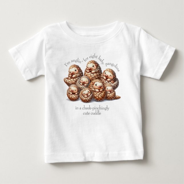 T-shirt Pour Bébé Pangolins adorables pour 8 Pangolins mignons (Devant)