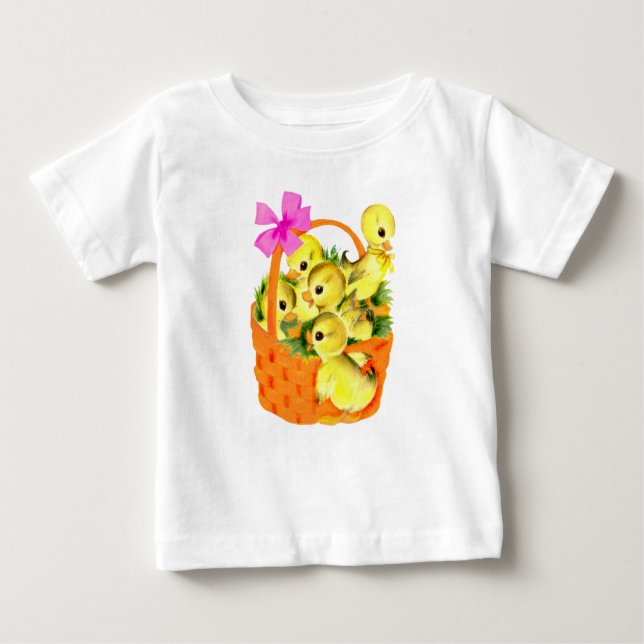 T-shirt Pour Bébé Panier pour bébés (Devant)